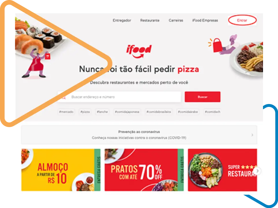 Print do site Ifood